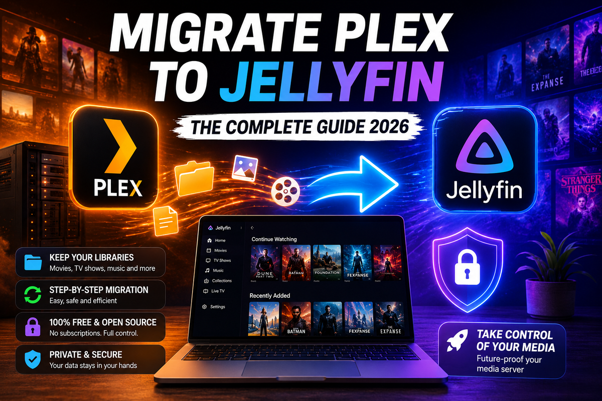 Migrate from Plex to Jellyfin in 2026: Transfer Watch History, Keep Everything (Step-by-Step)